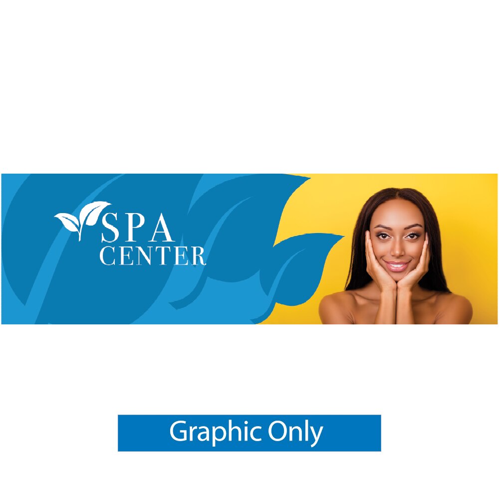 EZ Tube 25ft Straight — Single Sided Graphic Only with White Back Fabric